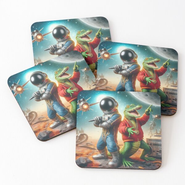 Item preview, astranaut and crocodile rap dancing designed and sold by Dogandesighn.