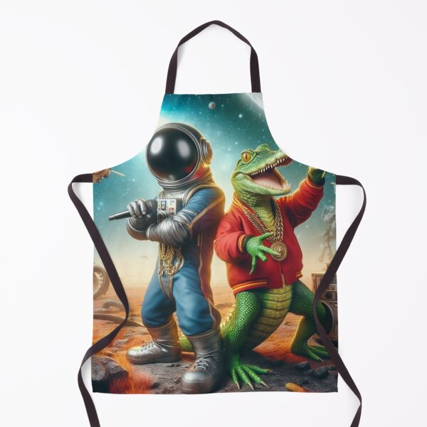 Item preview, astranaut and crocodile rap dancing designed and sold by Dogandesighn.
