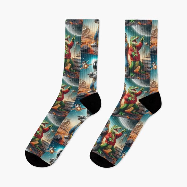 Item preview, astranaut and crocodile rap dancing designed and sold by Dogandesighn.