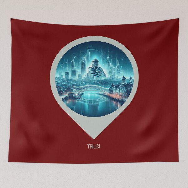 Item preview, Tbilisi City 80s Style Photo - Retro Travel Art for City Lovers and Tourists - Perfect for Clothing & Accessories designed and sold by knalpot-design.