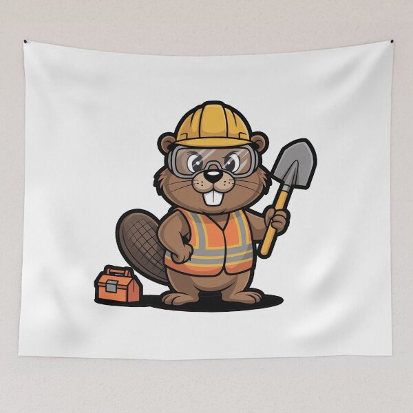 Item preview, Construction Beaver designed and sold by MonkiFlipp.