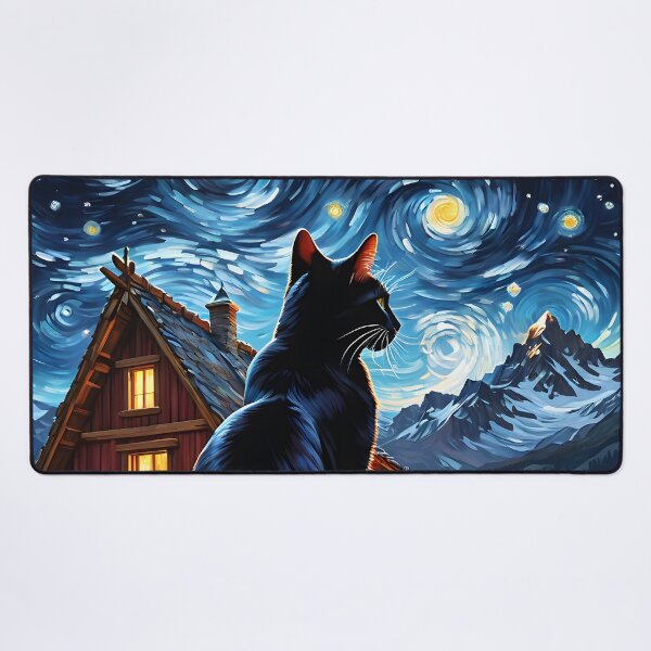 Item preview, Cat Admiring the Starry Night designed and sold by SublimeMusings.