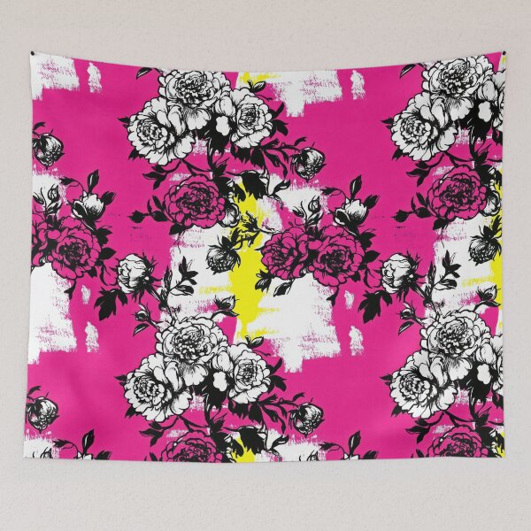 Item preview, Peony Fantasy Toile — Vintage Floral Sketch designed and sold by HEADMADE-TV.