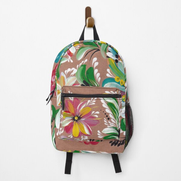 Item preview, Floral painting on kraft paper – Colorful flower picture designed and sold by BohoCow.