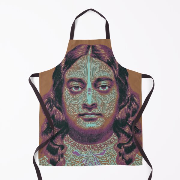 Item preview, Yogananda Surreal Neon Portrait Vintage Psychedelic Abstract designed and sold by Mystikos Art.