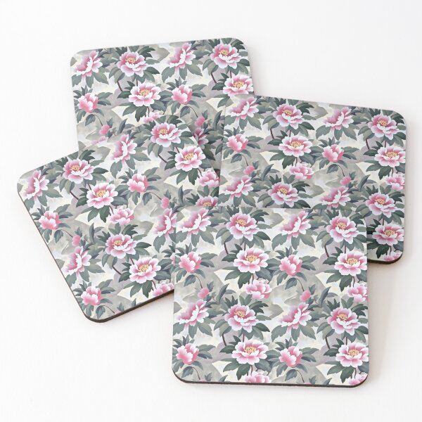 Item preview, Toile Peony Motif — Vintage Sketch designed and sold by HEADMADE-TV.