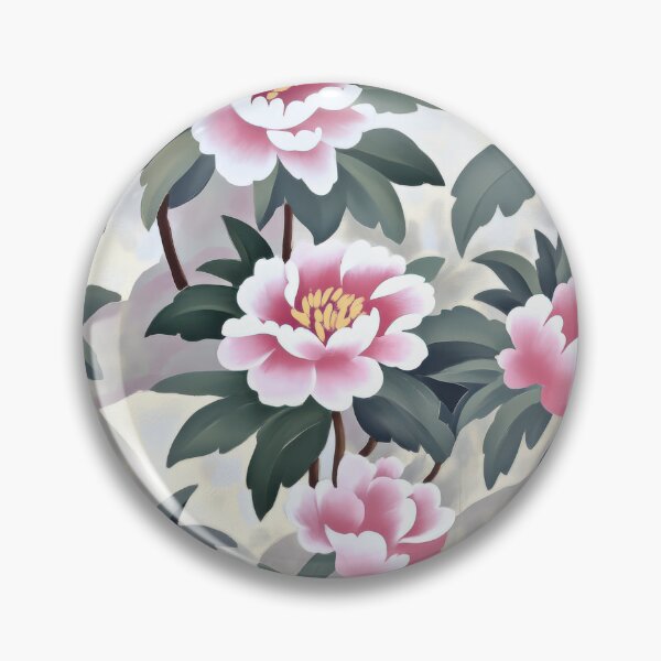 Item preview, Toile Peony Motif — Vintage Sketch designed and sold by HEADMADE-TV.