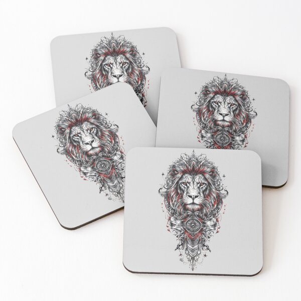 Item preview, Ornate Armored Lion Head – Regal Baroque Warrior King Design designed and sold by IdeaSmith.