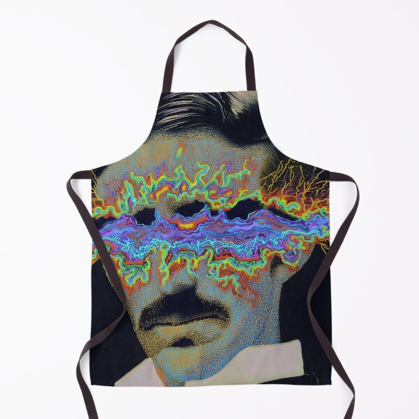 Item preview, Nikola Tesla Surreal Electric Vintage Abstract Visionary Art designed and sold by Mystikos Art.