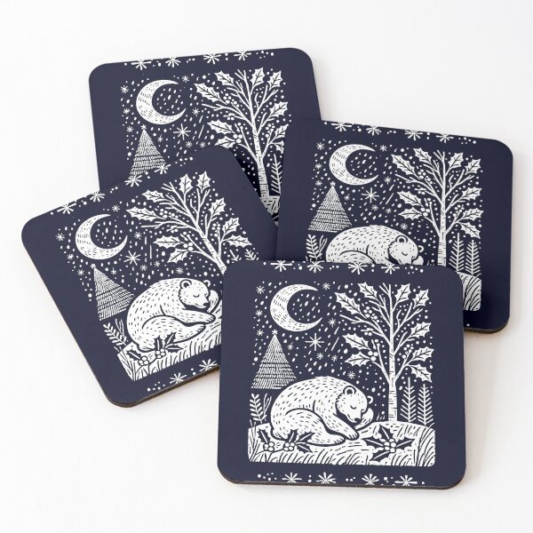 Item preview, Winter Slumber – Cozy Woodland Bear in Snowy Forest Design designed and sold by Victor Shadehorn.