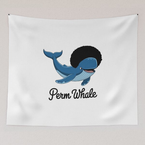 Item preview, Big Hair, Bigger Blowholes, Whale, Perm, Hair, funnyfits70, Humor, Funny, retro, vintage, funny quotes, animal humor, designed and sold by FunnyFits70.