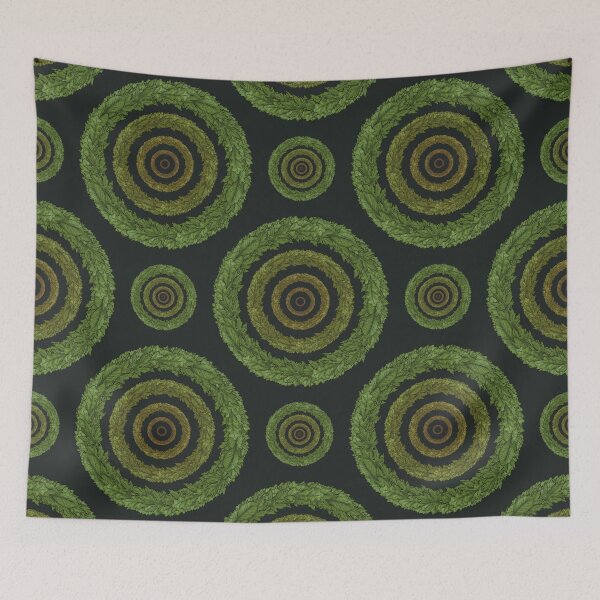 Item preview, Pattern of leafy wreaths designed and sold by Cherevan.