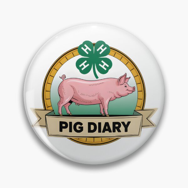Item preview, 4H Pig Diary Badge - Golden Girls Epsode - Bringing Up Baby designed and sold by TirConnaill.