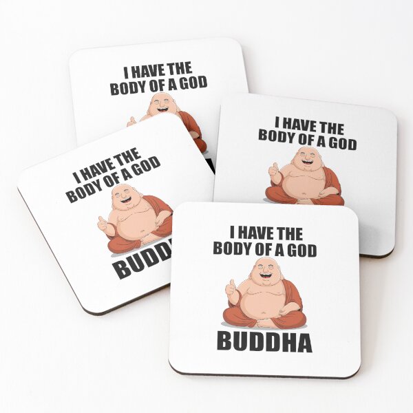 Item preview, Buddha, Body of a God, fitness, zen, yoga, funnyfits70, Humor, Funny, retro, vintage, funny quotes, animal humor, designed and sold by FunnyFits70.