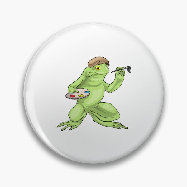 Item preview, Frog Painter Paint brush Painting designed and sold by Snabdesign84.
