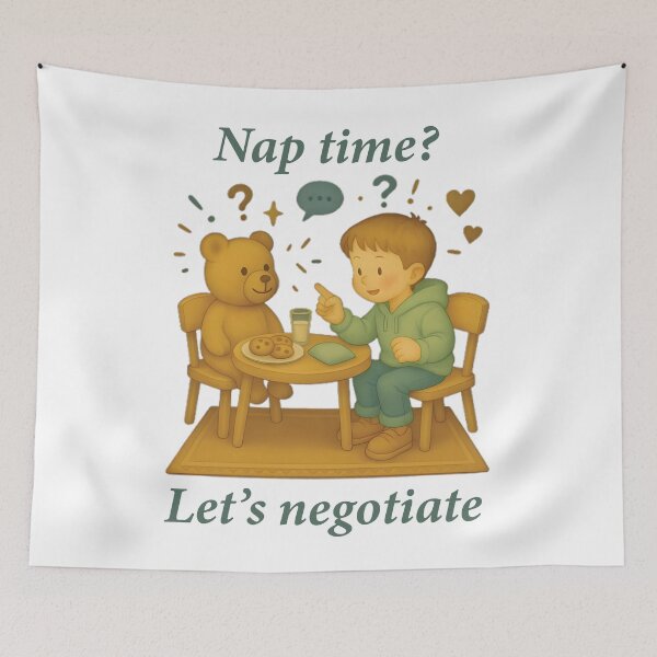 Item preview, Nap Time Let's Negotiate Funny Saying designed and sold by LuminOrb.