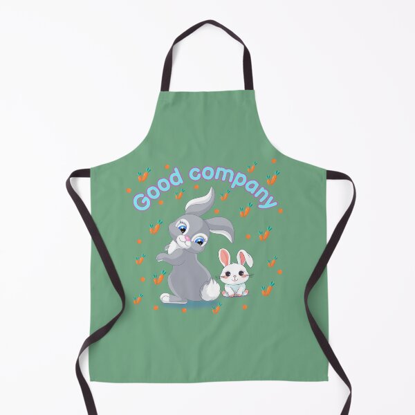Item preview, Cute Bunnies with Carrots and the Phrase "Good Company" designed and sold by MadeByKriss.