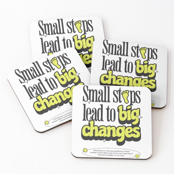 Item preview, Small Steps Big Changes - Motivational Quote with Footprint designed and sold by flidesign .