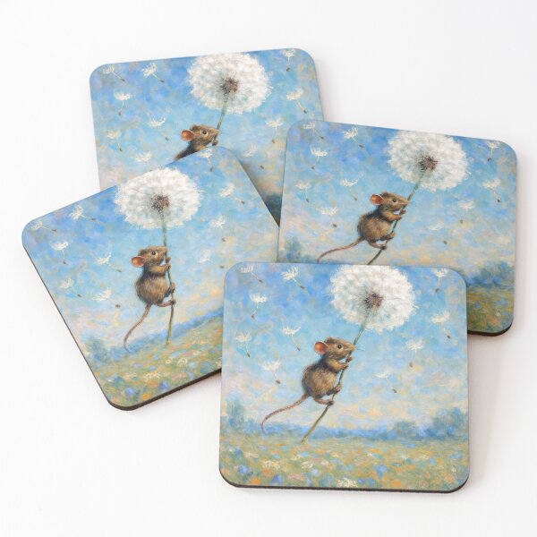 Item preview, Mouse Flying On a Fluffy Dandelion designed and sold by Maria Dryfhout.