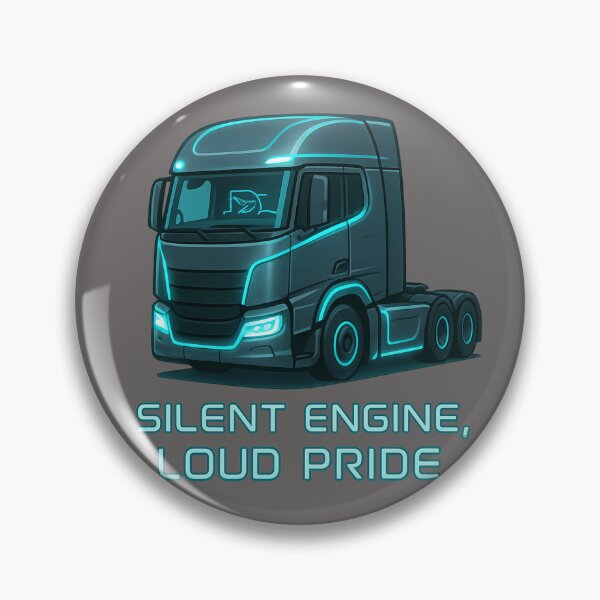 Item preview, Silent Engine, Loud Pride – Electric Euro Truck Art designed and sold by AwixArslan.
