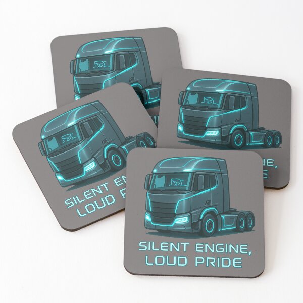 Item preview, Silent Engine, Loud Pride – Electric Euro Truck Art designed and sold by AwixArslan.