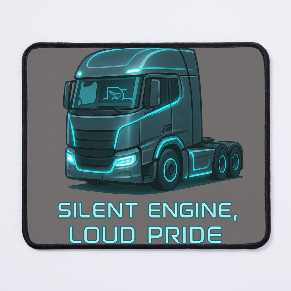 Item preview, Silent Engine, Loud Pride – Electric Euro Truck Art designed and sold by AwixArslan.