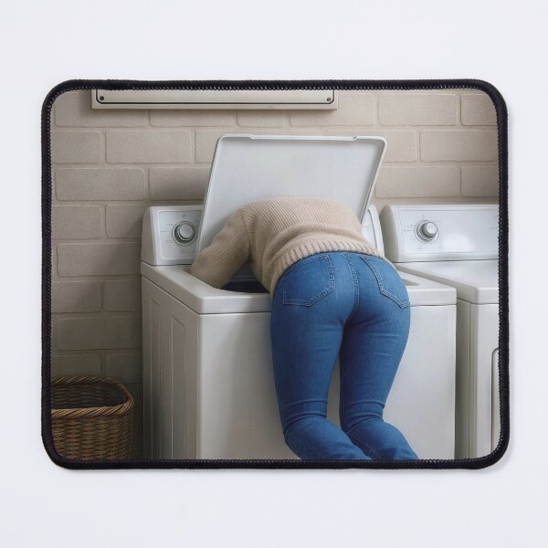 Item preview, Short Woman In a Washing Machine designed and sold by Maria Dryfhout.