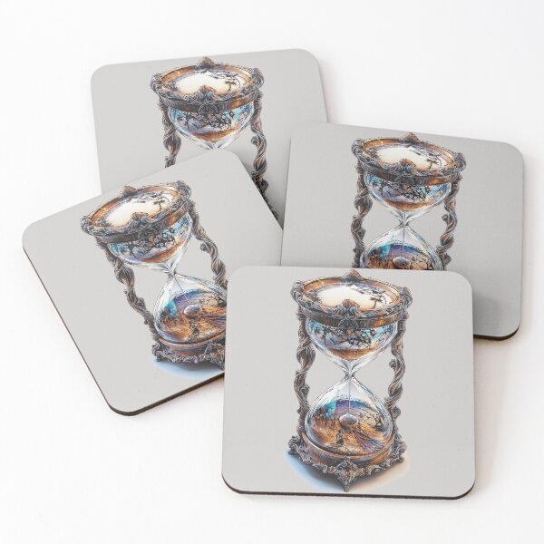 Item preview, Surreal Ornate Hourglass – Time Running Sand Art with Dreamlike Reflections designed and sold by IdeaSmith.