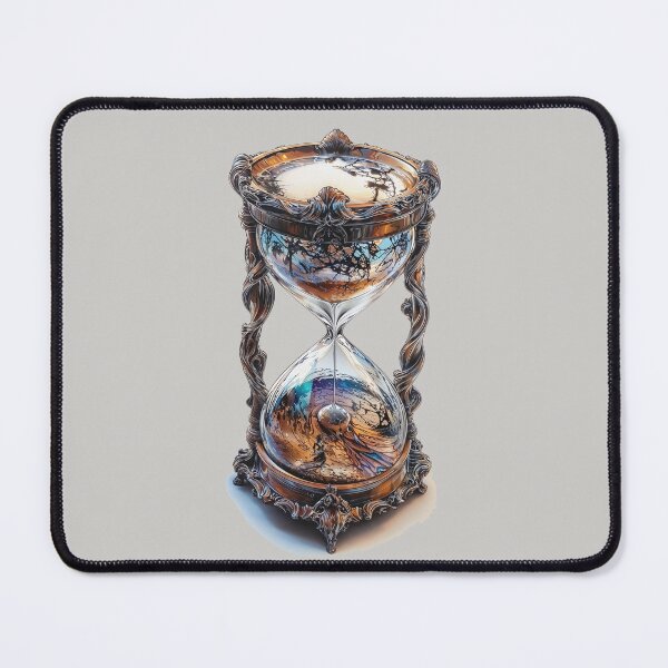 Item preview, Surreal Ornate Hourglass – Time Running Sand Art with Dreamlike Reflections designed and sold by IdeaSmith.