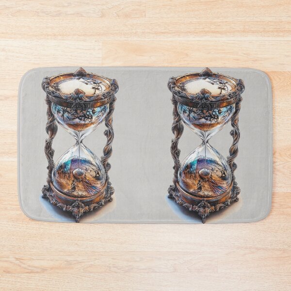 Item preview, Surreal Ornate Hourglass – Time Running Sand Art with Dreamlike Reflections designed and sold by IdeaSmith.