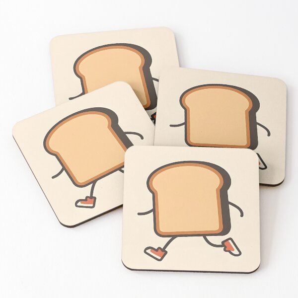 Item preview, Running Toast – Funny Breakfast Bread Cartoon Design designed and sold by JuliJoy.