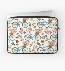 Funda para portátil Paseo en bicicleta de otoño sobre fondo blanco
