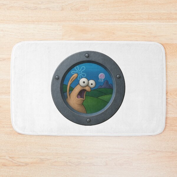 Item preview, SpongeBob fish waving at the real window designed and sold by DibujandoPorfa.