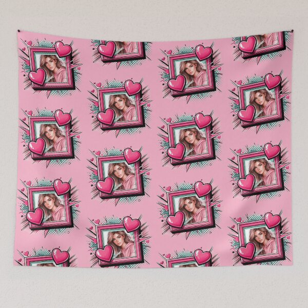 Item preview, Pretty in Pink - Fashion Drawing - Character Art - Heart Pop designed and sold by AmberRoseWrites.