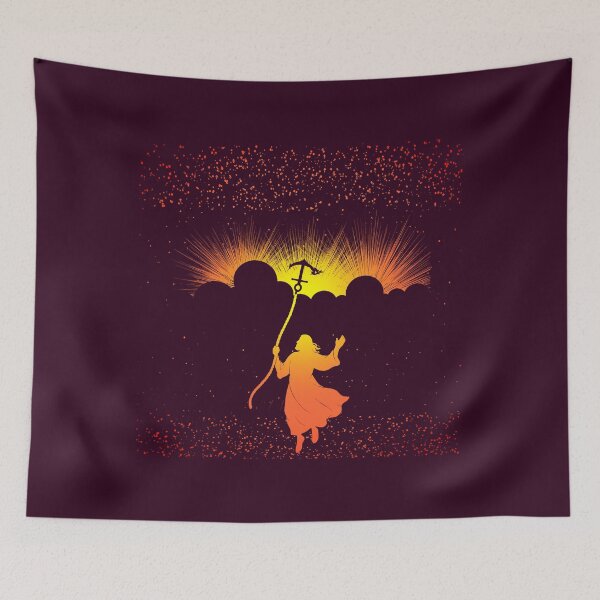 Item preview, Minimal Modern Ascension Day Christian Art - Red Yellow Warm color rays version designed and sold by ZechJohnRB.
