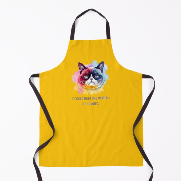 Item preview, "World Domination? Meh. – Grumpy Cat 'If I Cared' " designed and sold by Ryldra-Art.