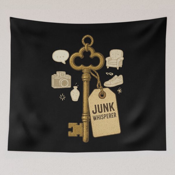 Item preview, Vintage Junk Whisperer Key Retro Style designed and sold by LuminOrb.