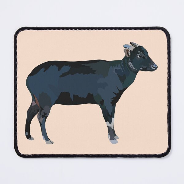 Item preview, A is for Anoa, Anoa – Small Rare Buffalo of Indonesia Wildlife Illustration designed and sold by PrettylittlepastelUk.