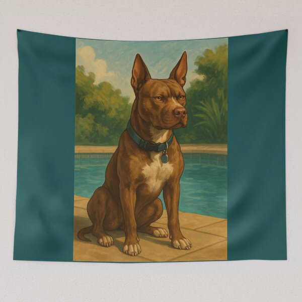 Item preview, Kovu by the Pool – Stoic Summer Dog King designed and sold by A Sinister Sly.