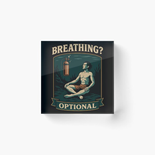 Item preview, Breathing Optional Diver Ocean Design designed and sold by LuminOrb.