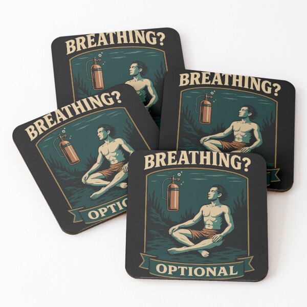 Item preview, Breathing Optional Diver Ocean Design designed and sold by LuminOrb.
