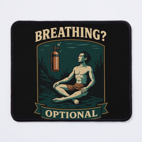 Item preview, Breathing Optional Diver Ocean Design designed and sold by LuminOrb.