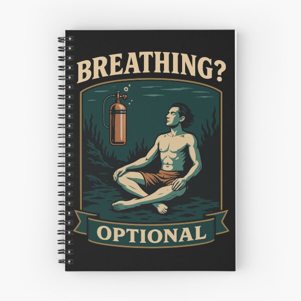 Item preview, Breathing Optional Diver Ocean Design designed and sold by LuminOrb.