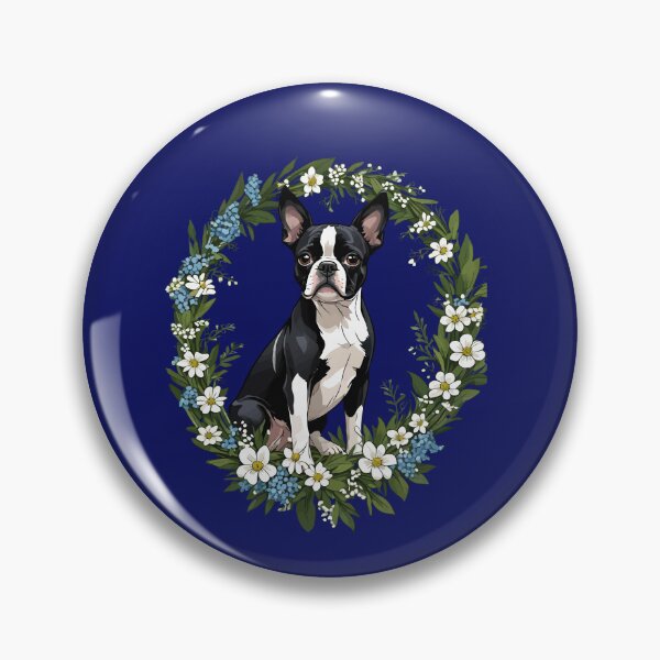Item preview, Boston Terrier And Massachusetts Mayflowers 1 designed and sold by taiche.
