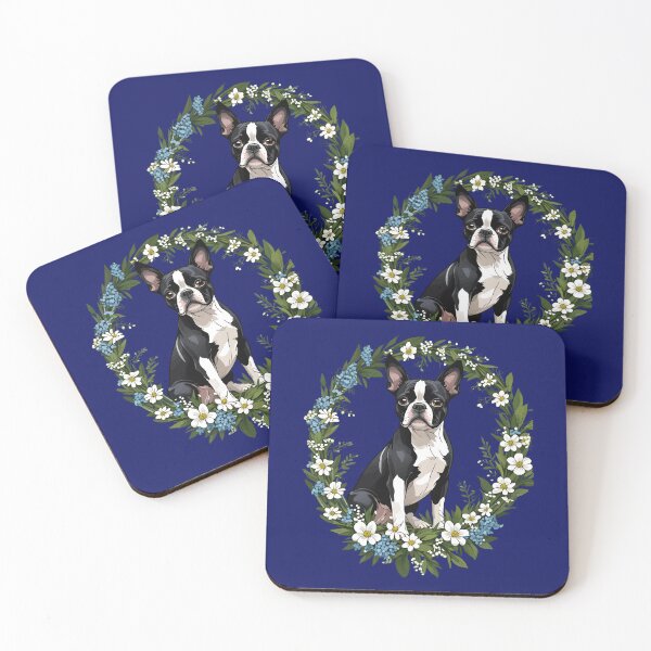 Item preview, Boston Terrier And Massachusetts Mayflowers 1 designed and sold by taiche.