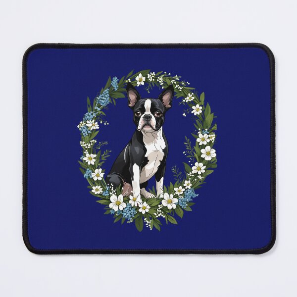 Item preview, Boston Terrier And Massachusetts Mayflowers 1 designed and sold by taiche.