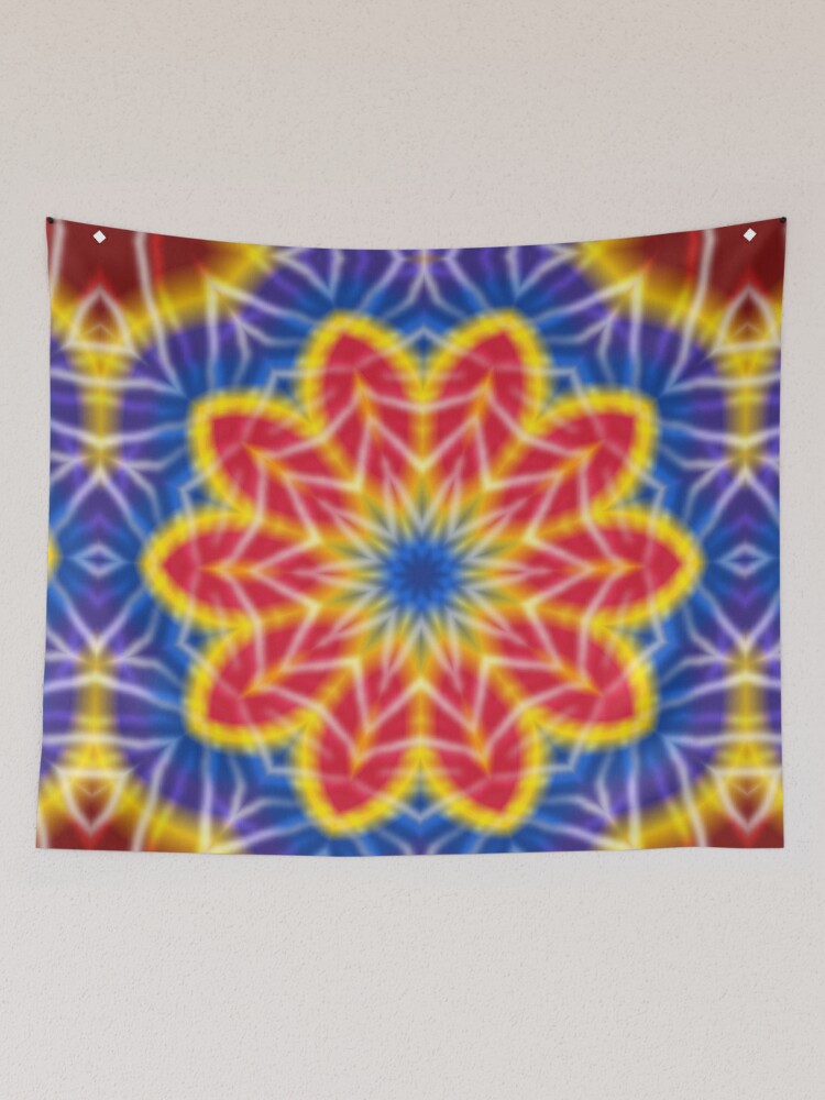 Premium Photo  A colorful tie dye pattern with a sunburst center.