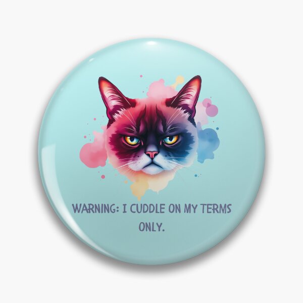 Item preview, Cuddle With Caution – Grumpy Cat "On My Terms Only" designed and sold by Ryldra-Art.