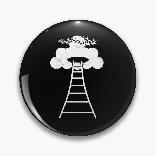 Item preview, Jesus Christ Ascension to Heaven – Simple Ladder to Heaven (Cloud) Concept Minimal Abstract Design | White color for darker background designed and sold by ZechJohnRB.