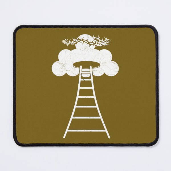 Item preview, Jesus Christ Ascension to Heaven – Simple Ladder to Heaven (Cloud) Concept Minimal Abstract Design | White color for darker background designed and sold by ZechJohnRB.